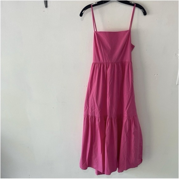 WAYF Ollie Open-Back Tiered Midi Dress. Pink.Wedding Guest/Cute Summer.Sz XS - Picture 2 of 10
